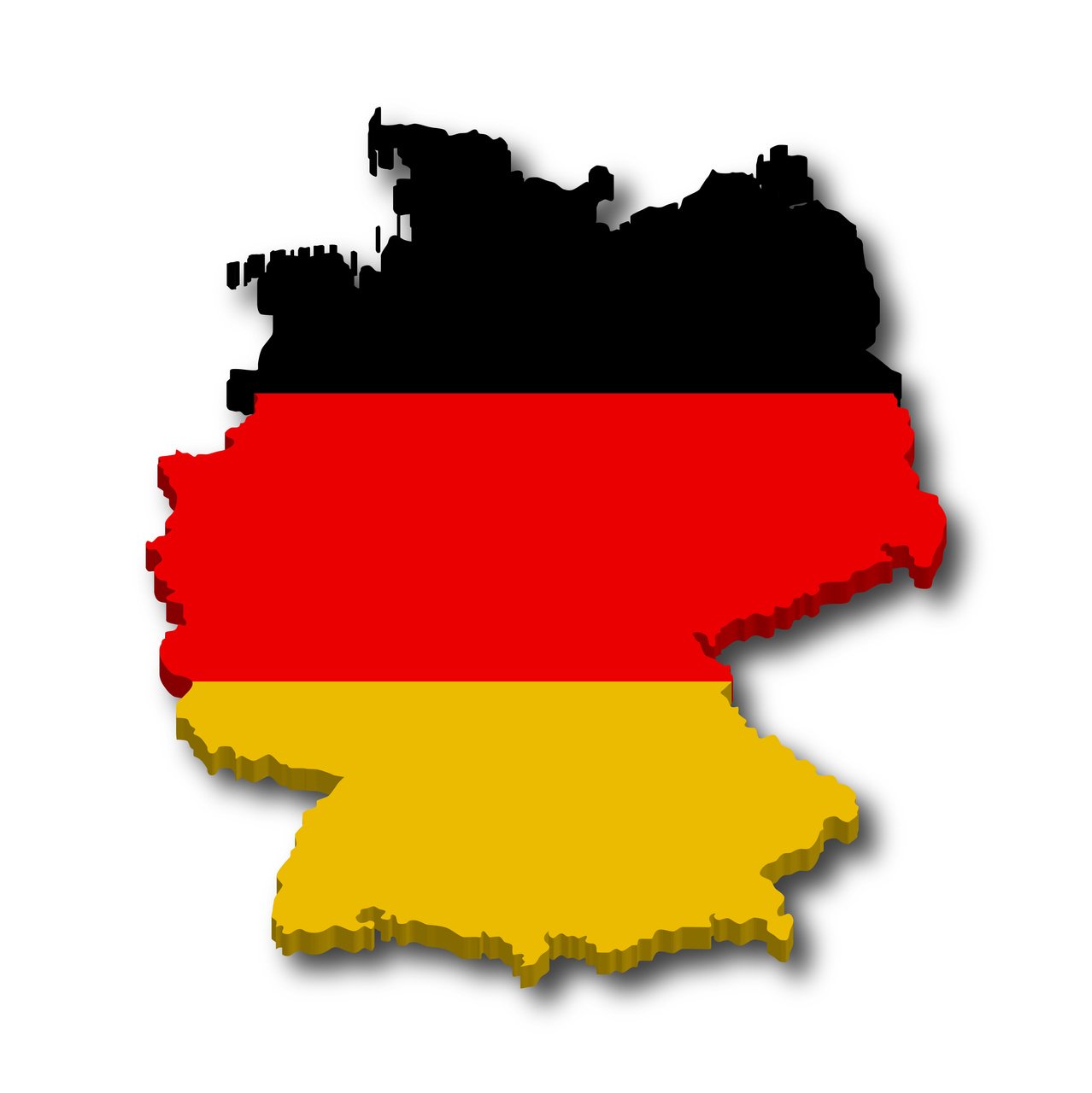 3D Germany Flag Map