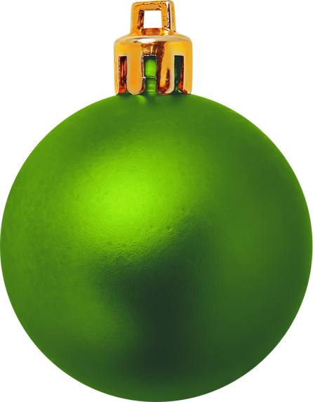 Green Gold Christmas Bulb Ornament Transparent PNG