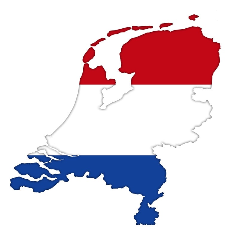 Netherlands flag icon map