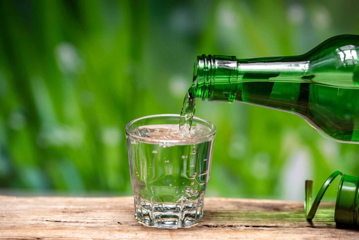 Pouring Soju, Korean Liquor