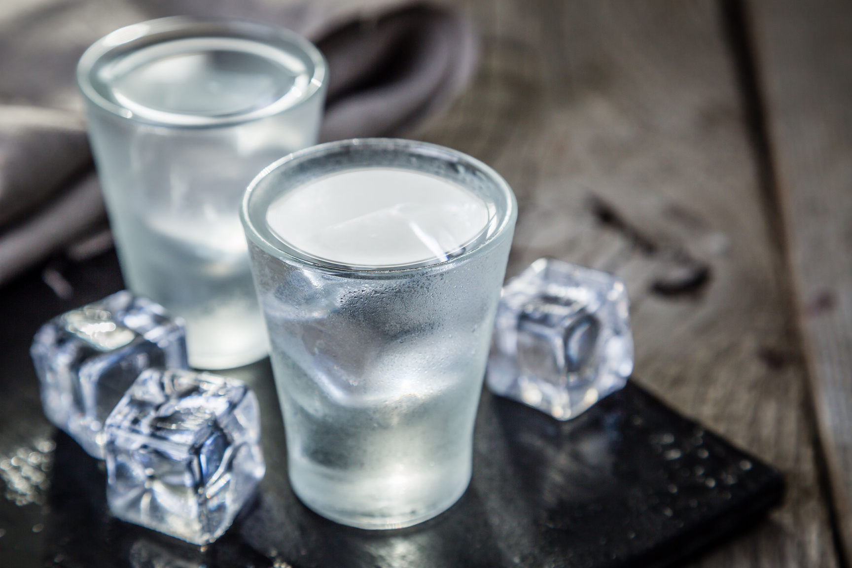 Vodka in Shot Glasses